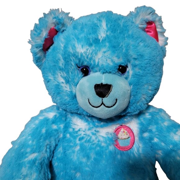 Build A Bear Birthday Cupcake Teddy Plush Blue Celebrate BAB Stuffed Animal - Picture 3 of 7
